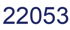 Number 22053 blue image