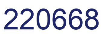Number 220668 blue image