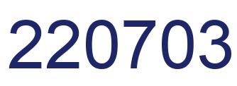 Number 220703 blue image