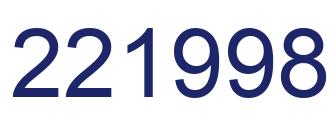 Number 221998 blue image