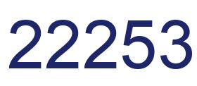 Number 22253 blue image