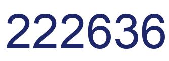 Number 222636 blue image