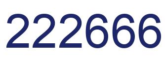 Number 222666 blue image