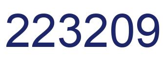 Number 223209 blue image
