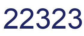Number 22323 blue image