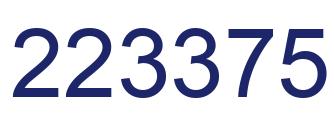 Number 223375 blue image