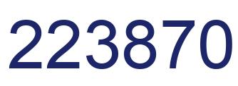 Number 223870 blue image