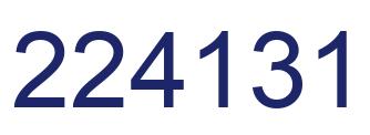 Number 224131 blue image