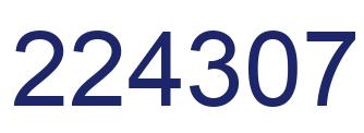 Number 224307 blue image