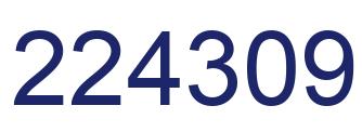Number 224309 blue image