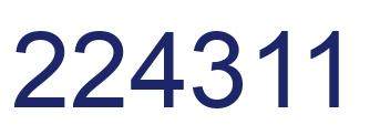 Number 224311 blue image
