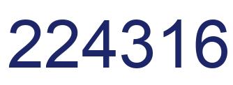 Number 224316 blue image