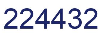 Number 224432 blue image