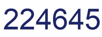 Number 224645 blue image