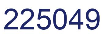 Number 225049 blue image