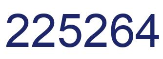 Number 225264 blue image