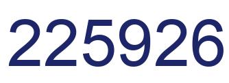 Number 225926 blue image