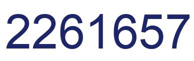 Number 2261657 blue image