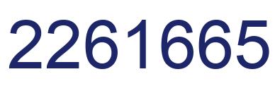 Number 2261665 blue image