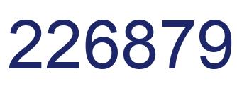 Number 226879 blue image