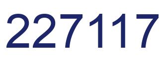 Number 227117 blue image