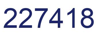 Number 227418 blue image