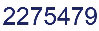 Number 2275479 blue image