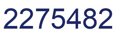 Number 2275482 blue image