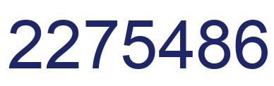 Number 2275486 blue image