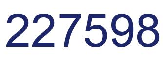 Number 227598 blue image