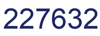 Number 227632 blue image
