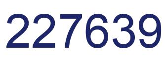 Number 227639 blue image
