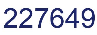 Number 227649 blue image