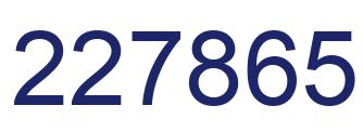 Number 227865 blue image