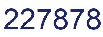 Number 227878 blue image