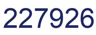 Number 227926 blue image