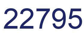 Number 22795 blue image