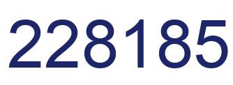 Number 228185 blue image