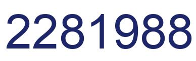 Number 2281988 blue image