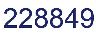 Number 228849 blue image