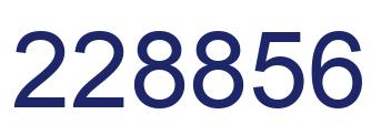 Number 228856 blue image