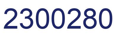 Number 2300280 blue image