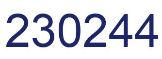 Number 230244 blue image