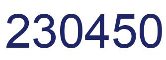 Número 230450 imagen azul