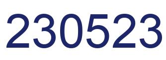 Número 230523 imagen azul