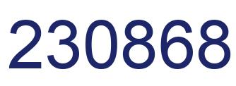 Number 230868 blue image