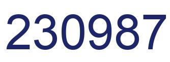 Número 230987 imagen azul