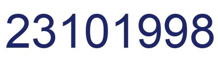 Número 23101998 imagen azul