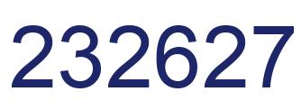 Number 232627 blue image