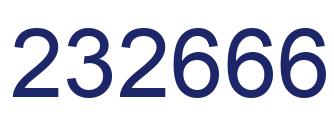Número 232666 imagen azul